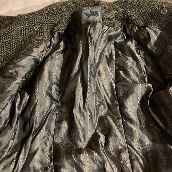 I. Spiewak & Sons Peacoat Wool Blend Moss Green Double Breasted Coat M - Picture 8 of 11